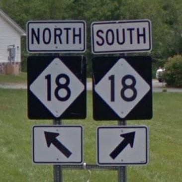 North Carolina state hwy sign