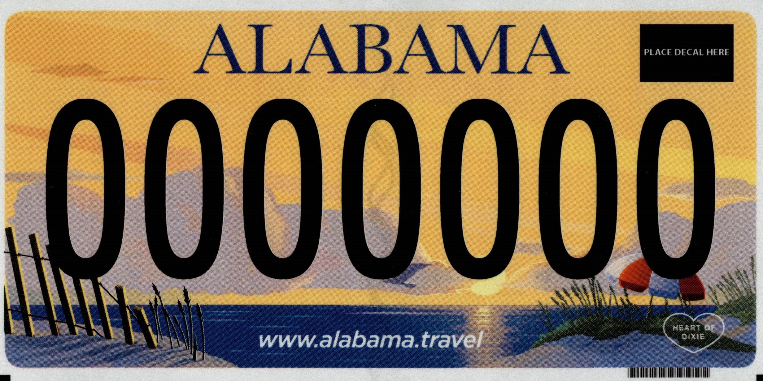 Alabama y plate