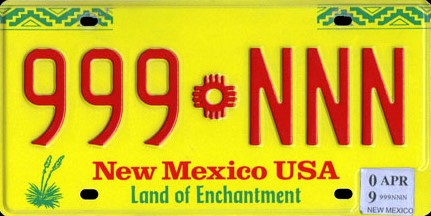 New Mexico ry plate