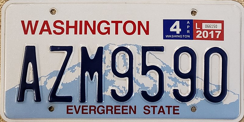 Washington b plate