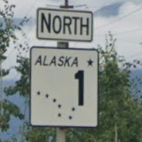 Alaska state hwy sign