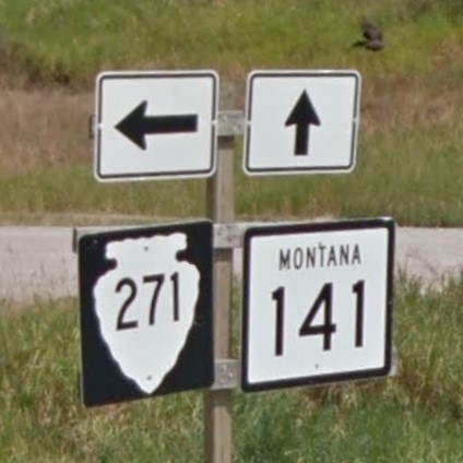 Montana state hwy sign