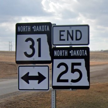 North Dakota state hwy sign