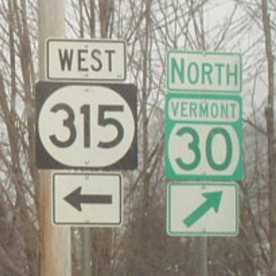 Vermont state hwy sign
