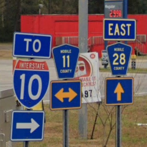 Alabama county rd sign