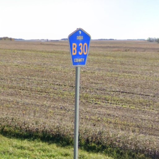 Iowa county rd sign