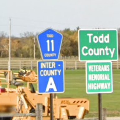 Minnesota county rd sign