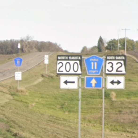 North Dakota county rd sign