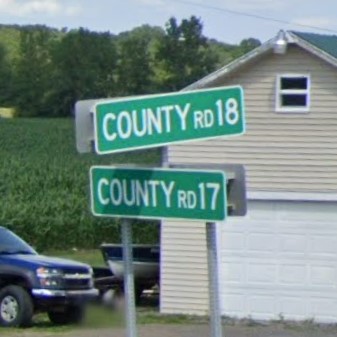 New York county rd sign