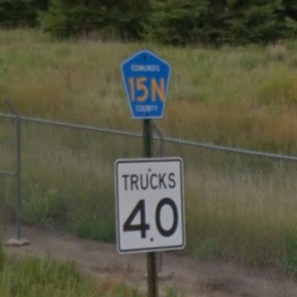 South Dakota county rd sign
