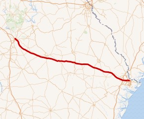 Interstate 16 map