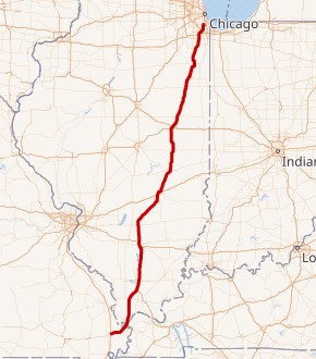 Interstate 57 map
