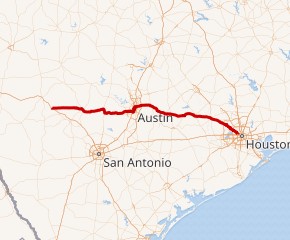 US Hwy 290 map