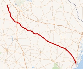 US Hwy 341 map