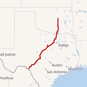 US Hwy 377 map