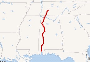 US Hwy 43 map