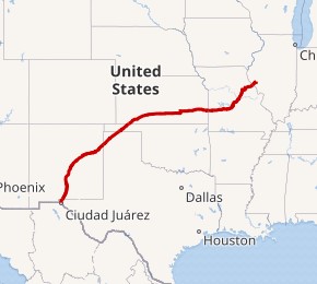 US Hwy 54 map