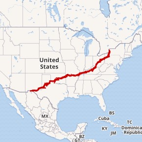 US Hwy 62 map