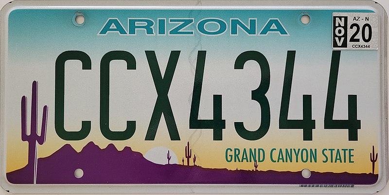 Arizona bgoy plate