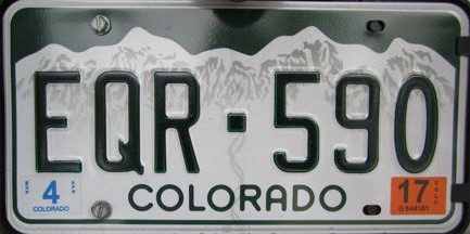 Colorado k plate