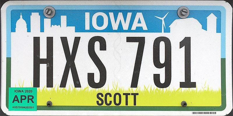 Iowa by plate