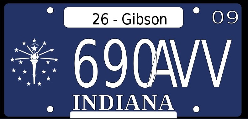 Indiana b plate