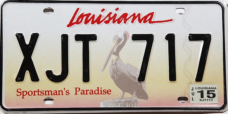 Louisiana rk plate