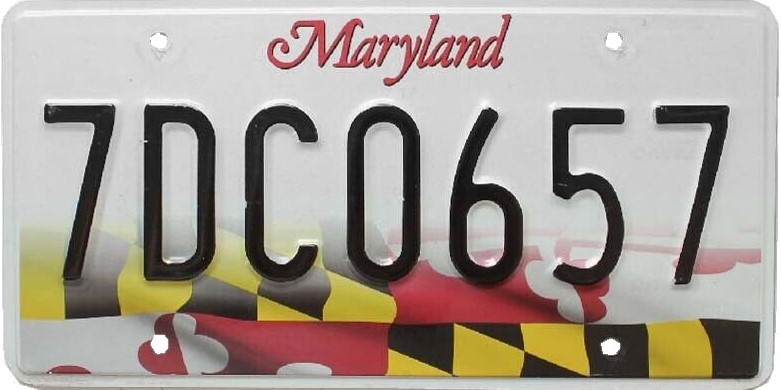Maryland ry plate