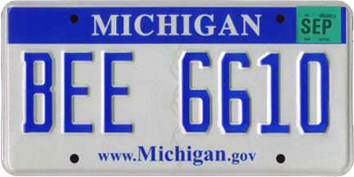 Michigan b plate