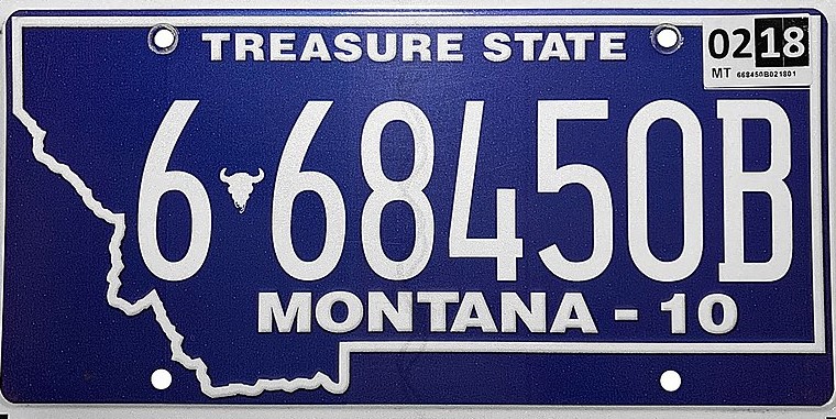 Montana b plate
