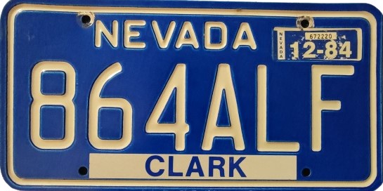 Nevada b plate