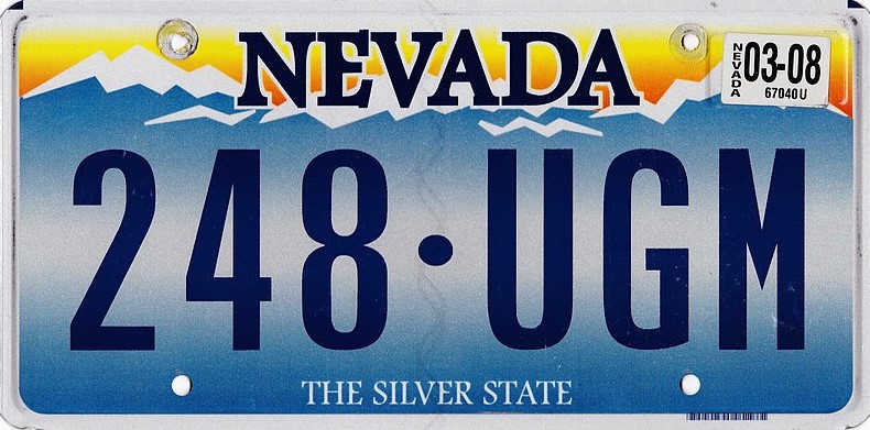 Nevada yob plate