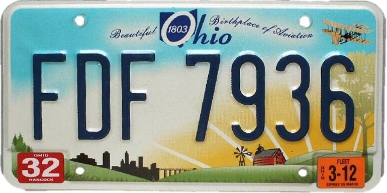 Ohio boy plate