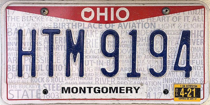 Ohio r plate