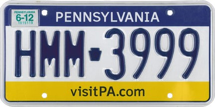 Pennsylvania by plate