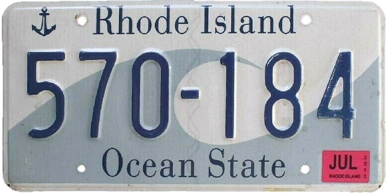 Rhode Island bk plate