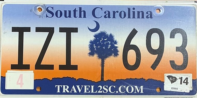South Carolina boyk plate