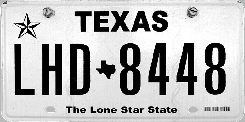 Texas k plate