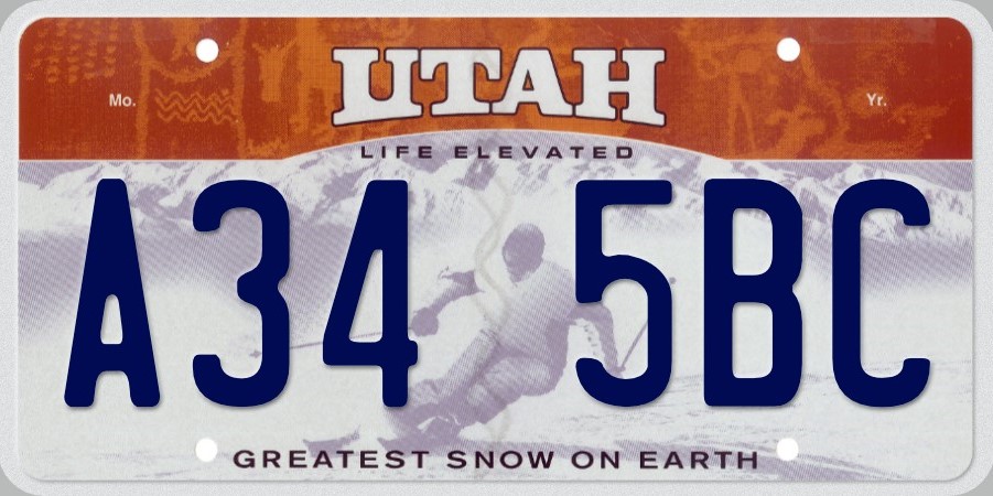 Utah rk plate