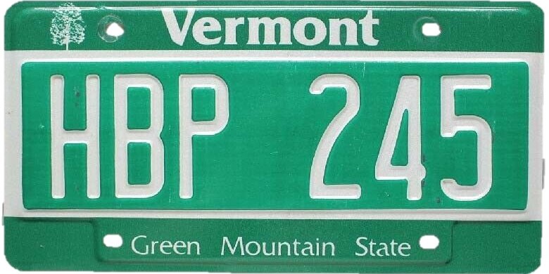 Vermont g plate