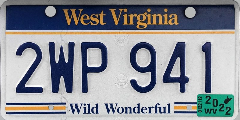 West Virginia kby plate