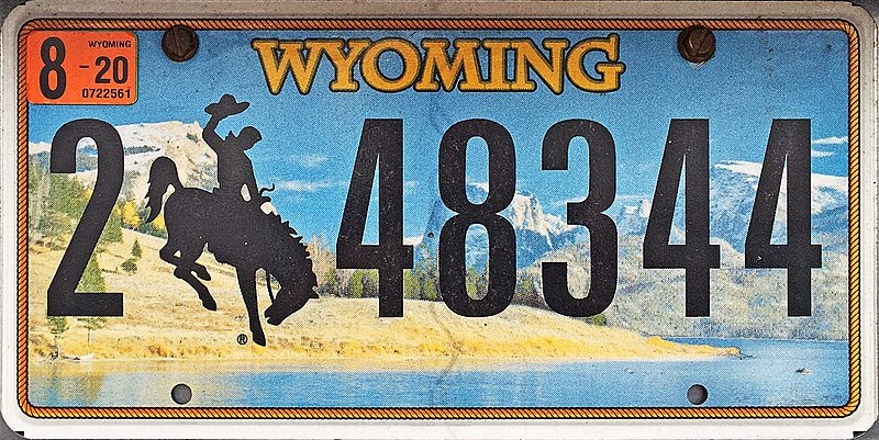Wyoming roybk plate