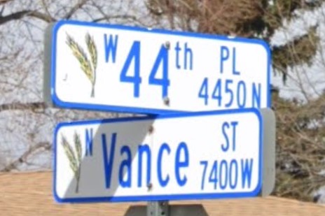 Wheat Ridge, CO street sign