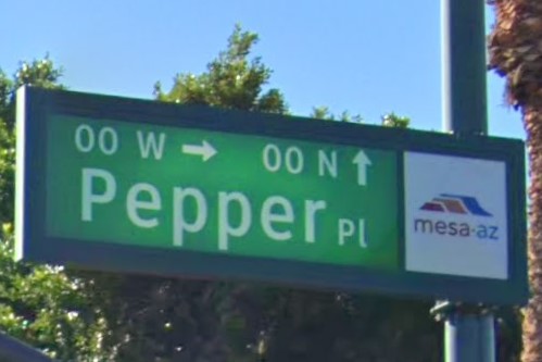 Mesa, AZ street sign