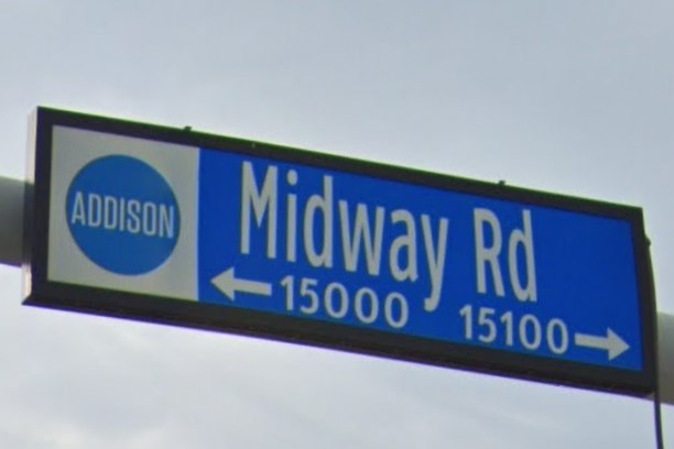 Addison, TX street sign