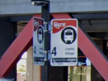 San Diego, California bus sign