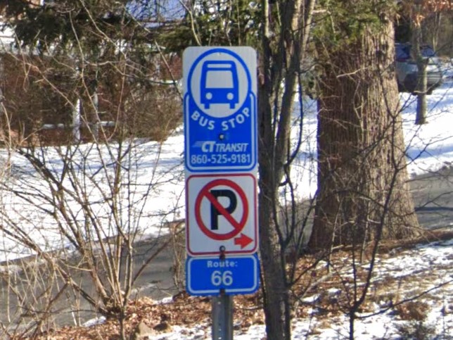 Hartford, Connecticut bus sign