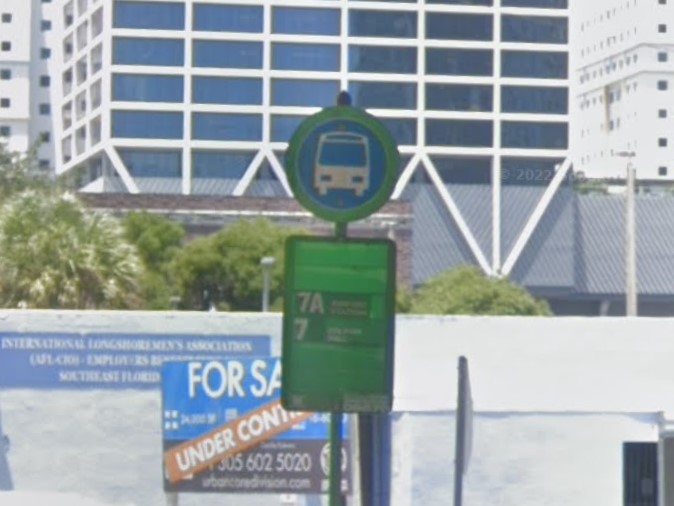 Miami, Florida bus sign