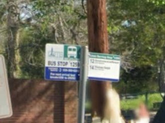 Baton Rouge, Louisiana bus sign