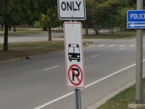 Lansing, Michigan bus sign